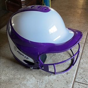 RIP-IT Softball Helmet with matching Face guard.